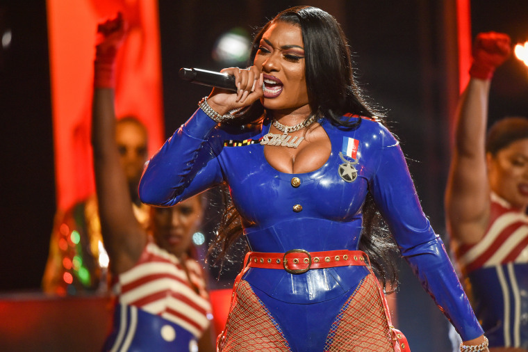 Megan Thee Stallion performing in 2019 at the BET Hip-Hop Awards