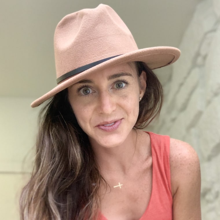 trying on my new fedora in camel