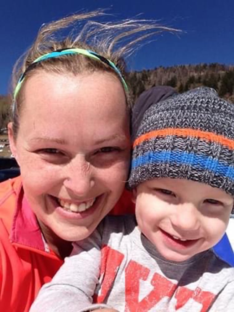 Cassi Free of Broken Arrow, O.K., and her son Andrew, 9, who died of CO poisoning in June.