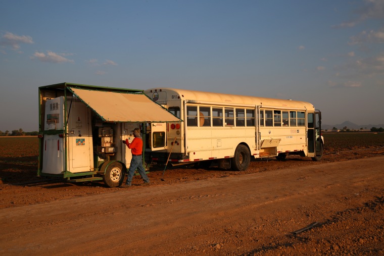 IMAGE: Day laborers school bus