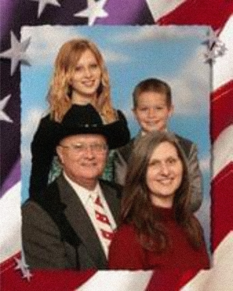 Image: Amanda Householder in a family portrait with her parents, Boyd and Stephanie Householder, who founded Circle of Hope Girls' Ranch in Missouri.