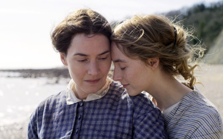 Kate Winslet and Saoirse Ronan in "Ammonite."