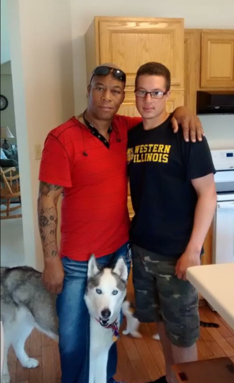 Tyler and his father, Keith Smith.