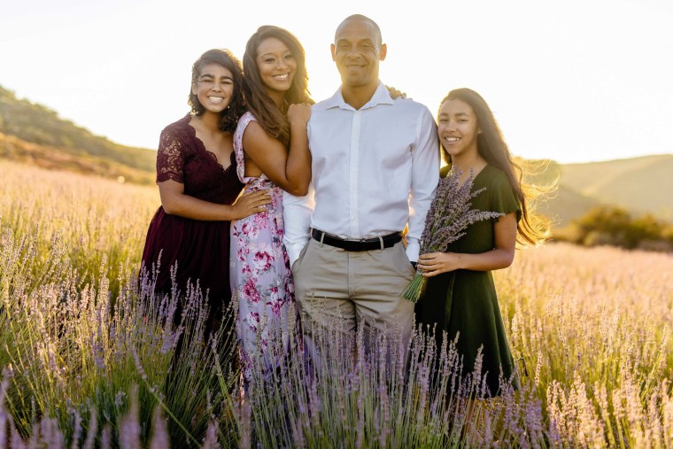 Vanessa Hicks with her family