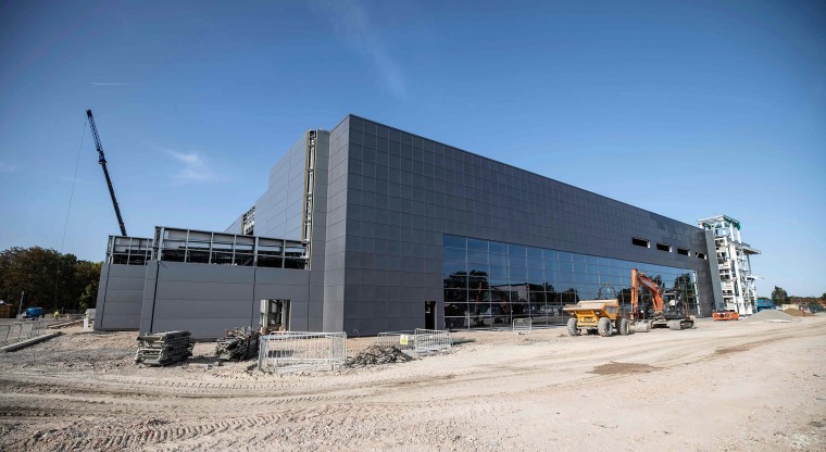 Image: The construction site is seen of the new dedicated Vaccines Manufacturing Innovation Centre (VMIC) currently under construction on the Harwell science and innovations campus near Didcot in central England