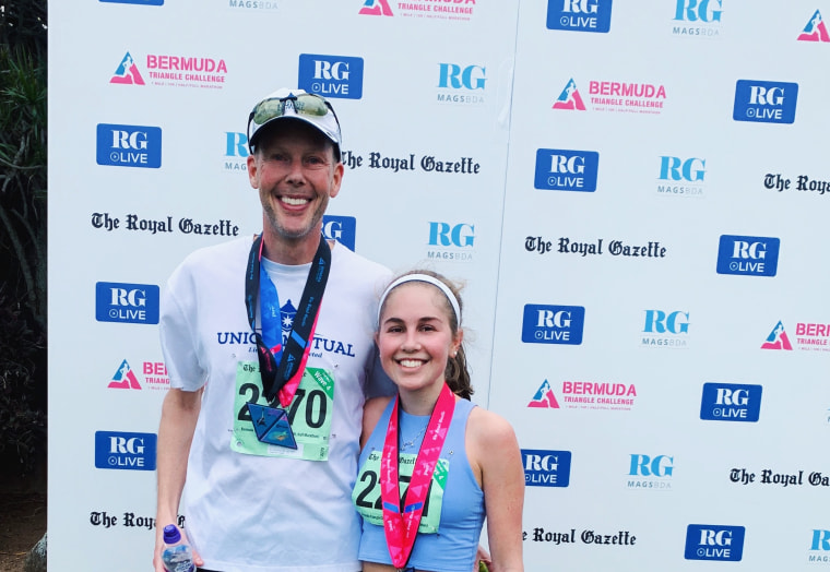 Morgan Nobles with her dad, Michael Nobles, who unexpectedly took his own life earlier this summer.