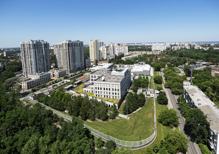 An Aerial view of the U.S. Embassy in Kiev