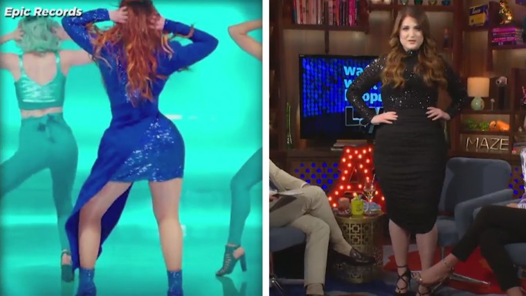 Meghan Trainor waist photoshopped in video