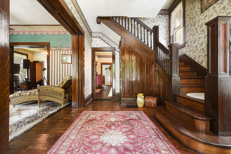 The house is filled with antique touches and original woodwork. 