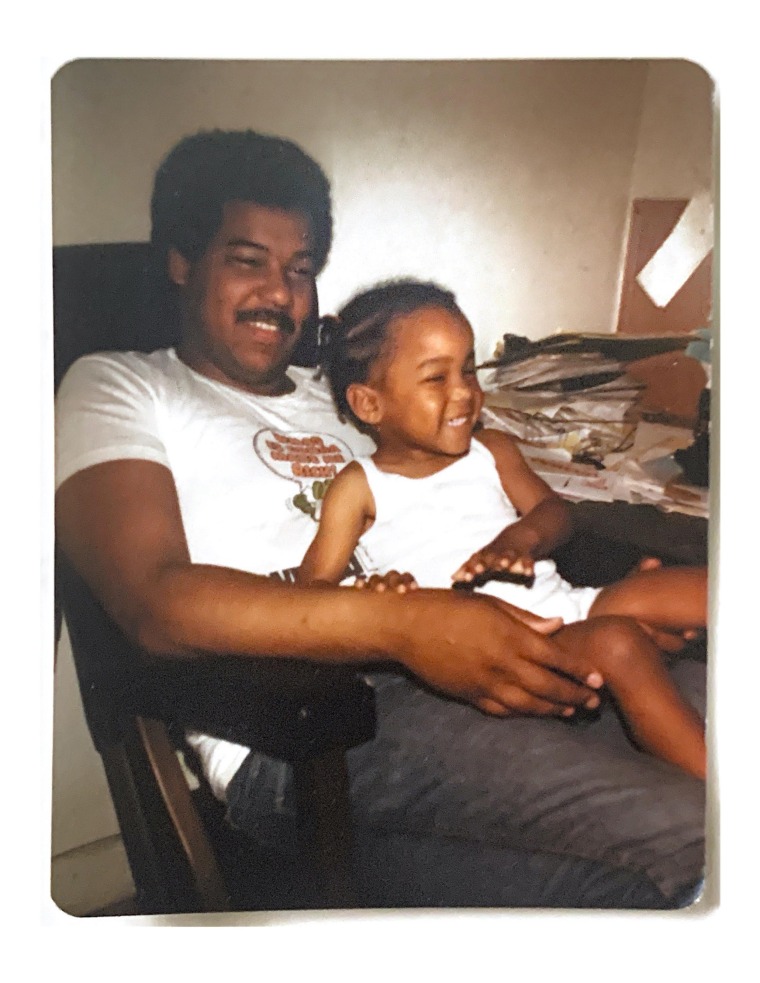 Maya-Camille Broussard and her father, Stephen, who inspired her love of pie and helping people.