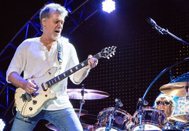 Eddie and Alex Van Halen in concert in 2015