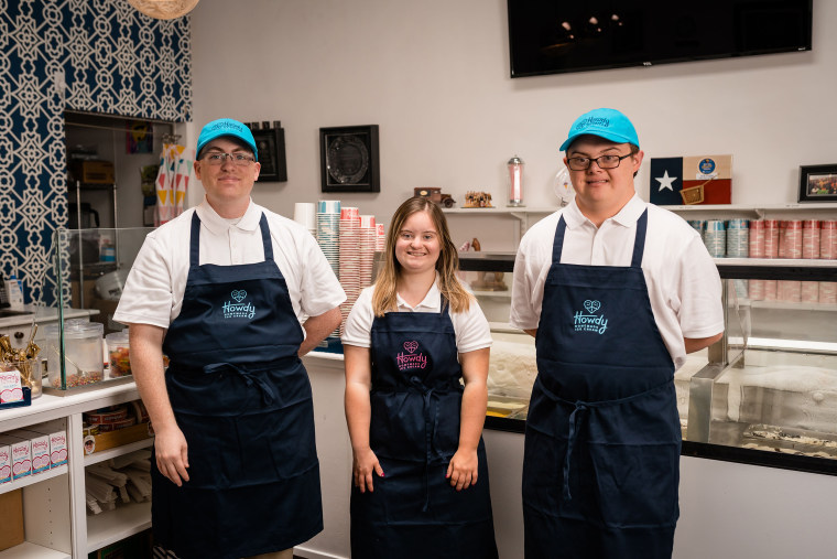 Coleman Jones and two other employees at Howdy Homemade. 