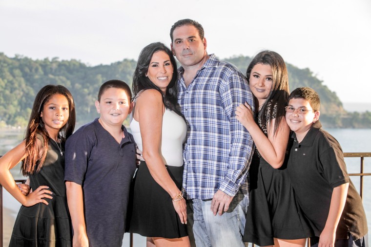 Carolyn and Jeff Aronson with their four children.