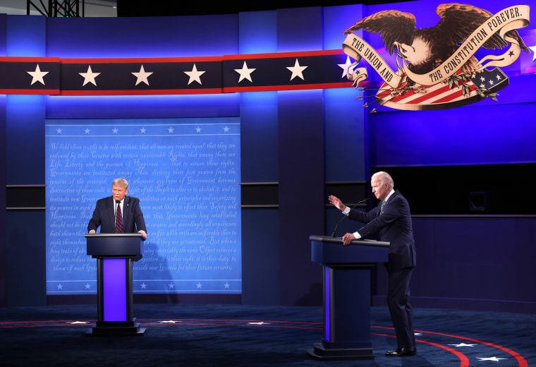 Image: Donald Trump And Joe Biden Participate In First Presidential Debate