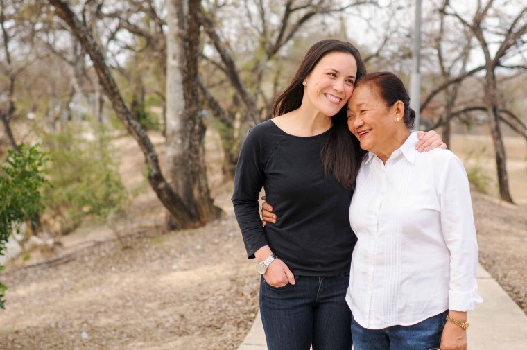 Image: Gina Ortiz Jones and her mom