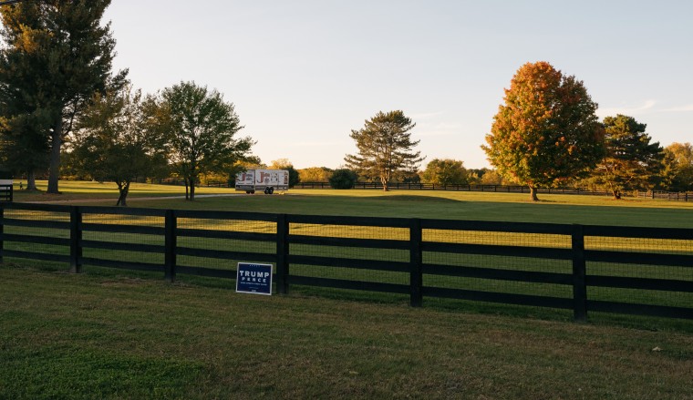 President Trump remains popular in the more rural parts of Michigan's Genesee County, outside Flint, even as some support has swung back to the Democrats.