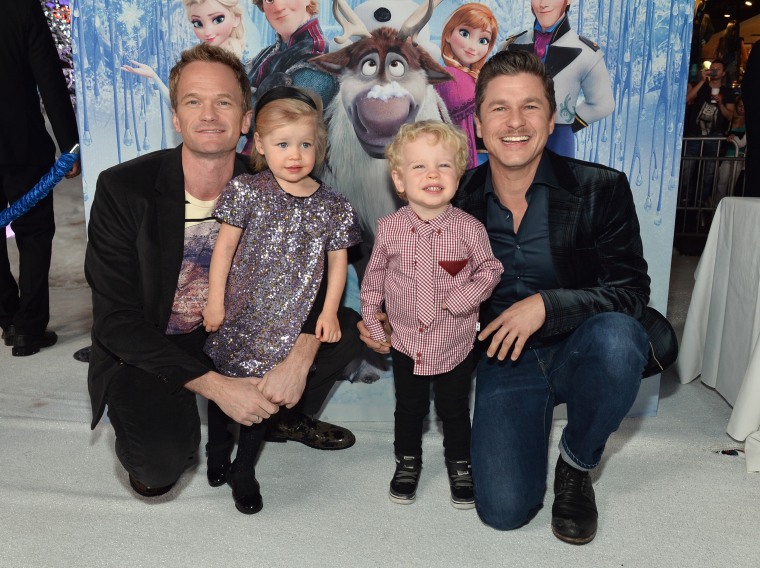 Neil Patrick Harris, Harper Burtka-Harris, Gideon Burtka-Harris and David Burtka