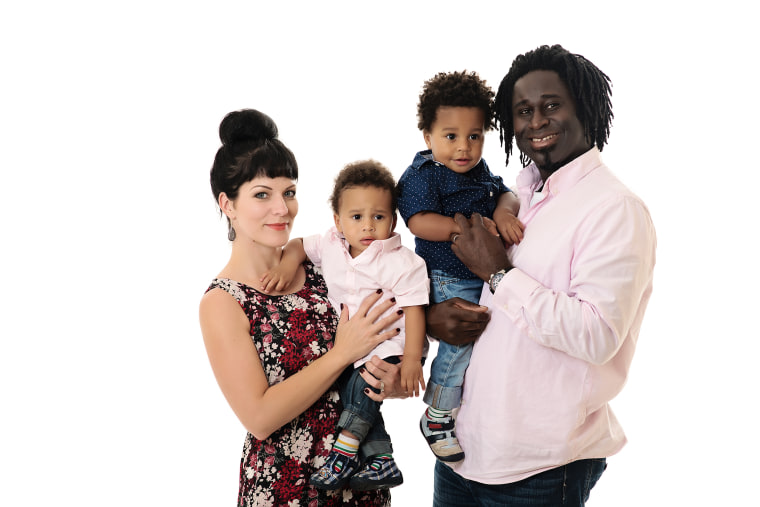 Mom Ivana Poku, pictured here with her family, had to reduce her work hours during the pandemic.