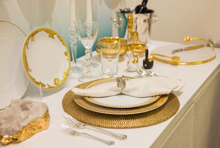 A place setting from the "classic &amp; timeless" collection