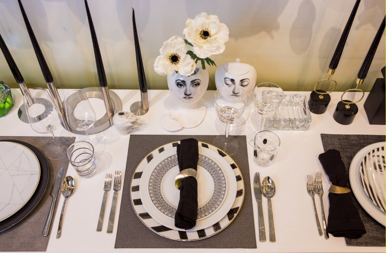 A place setting and decor from the "modern &amp; clean" collection