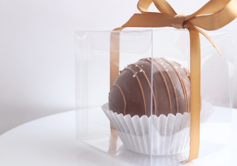 Cathy Ortiz makes chocolate bombs like this one and sells them online.