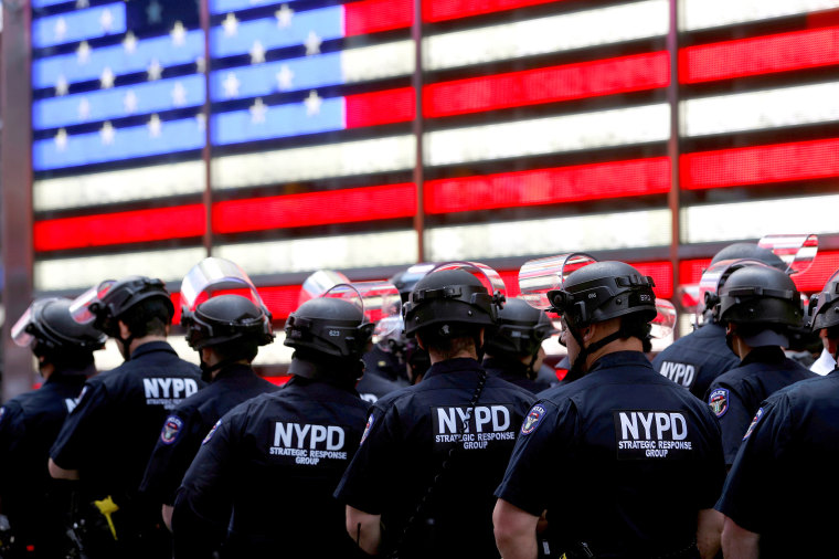 Image: FILE PHOTO: Protesters rally against the death in Minneapolis police custody of George Floyd, in Times Square in New York