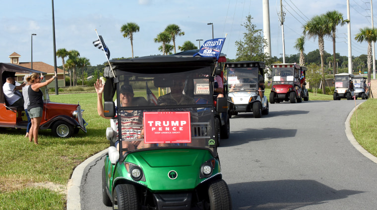 Image: Trump Supporters Hold Golf Cart Parade In The Villages, Florida