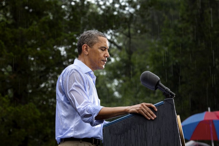 Image: President Barack Obama delivers remarks at a grassroots campaign event at Walkerton Tavern and Gardens in Glen Allen, Va., on  Jul. 14, 2012.