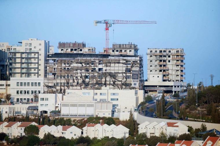 Image: New buildings in the Israeli settlement of Efrat south of the city of Bethlehem in the West Bank.