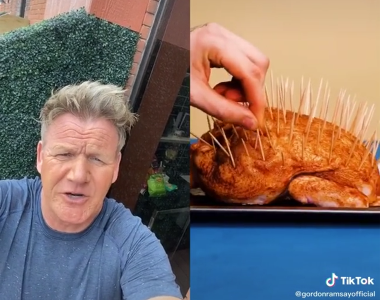 Gordon Ramsay would like all home cooks to know that acupuncture is NOT for chickens. 