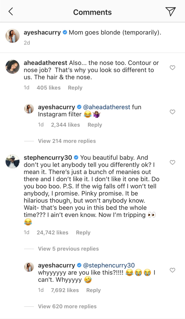 Steph Curry didn't hesitate to shut down a troll on his wife's Instagram page.