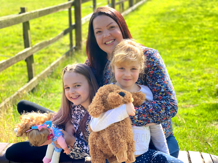 Clare Tawell with Evelyn (l.) and Matilda.