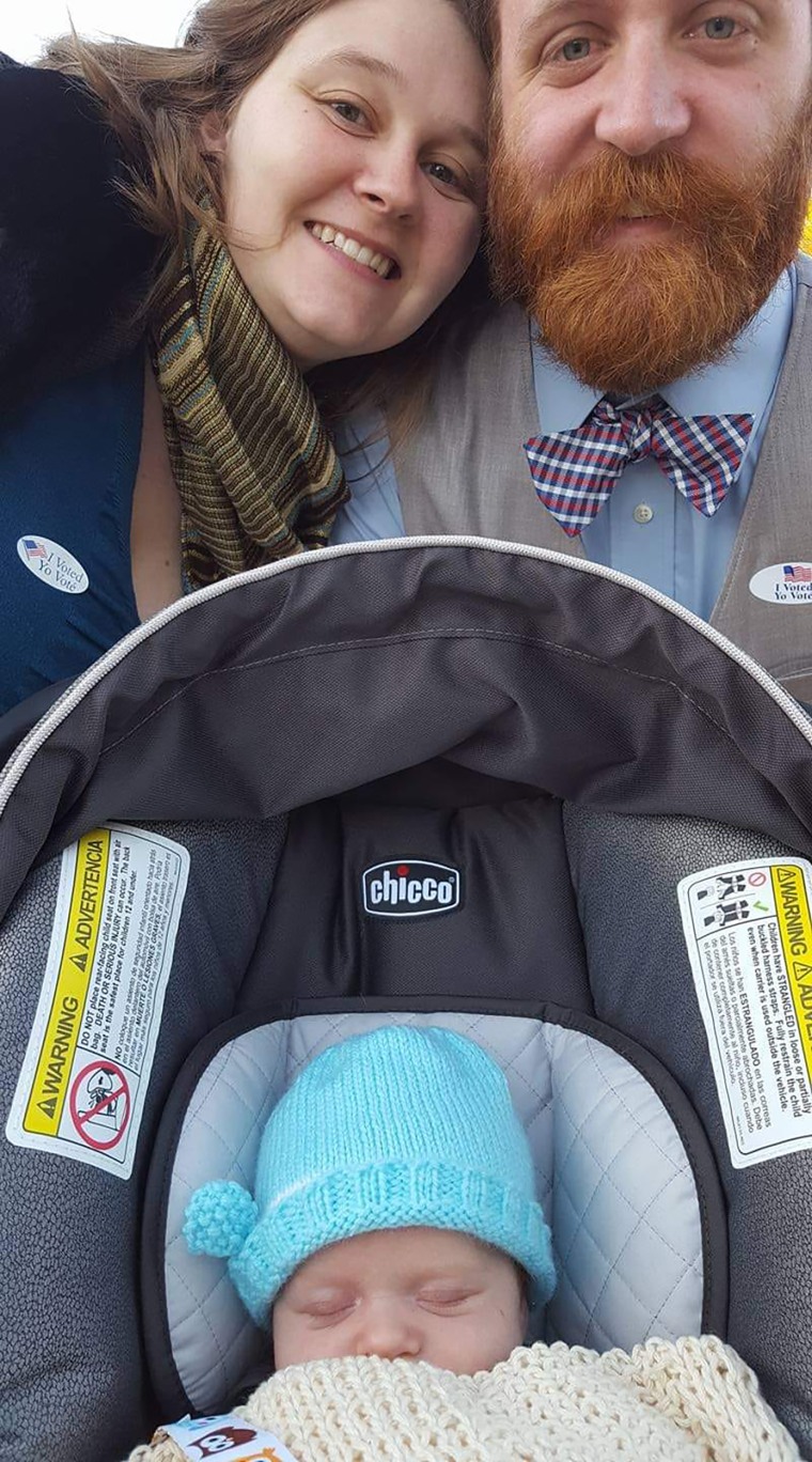 Elizabeth Deanna Morris Lakes and her husband, Kenny, have taken their son, Elliott, to the polls with them since he was born.