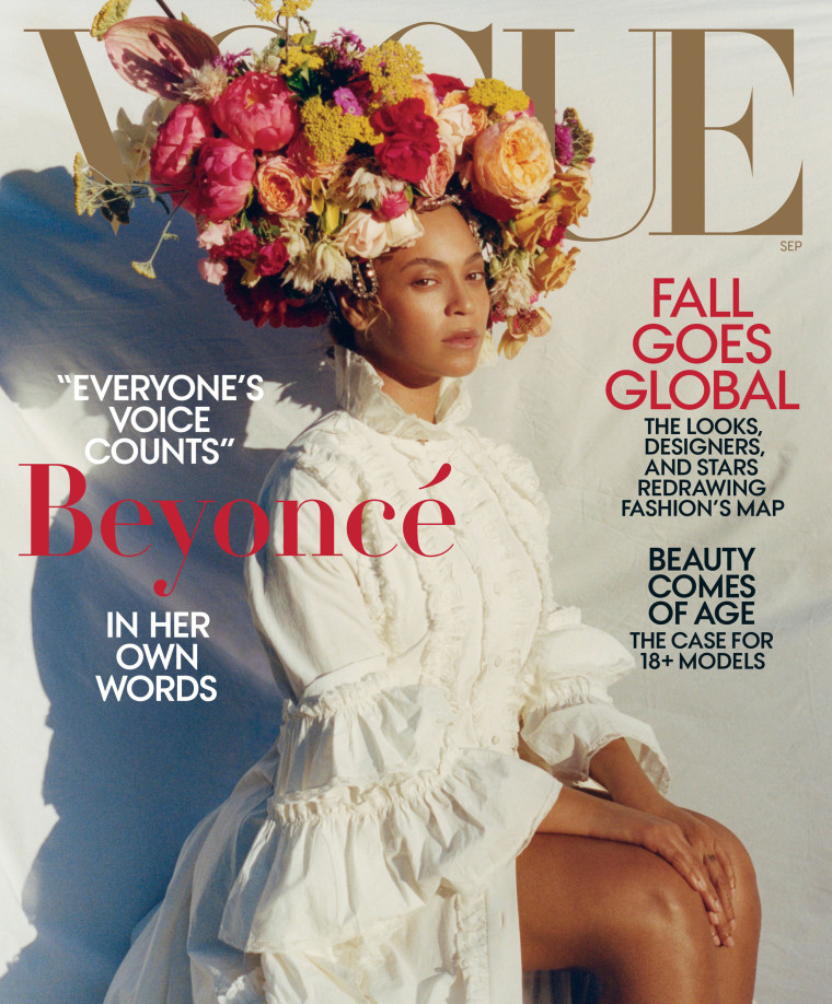 Beyonce is featured on the cover of the September issue of Vogue Magazine