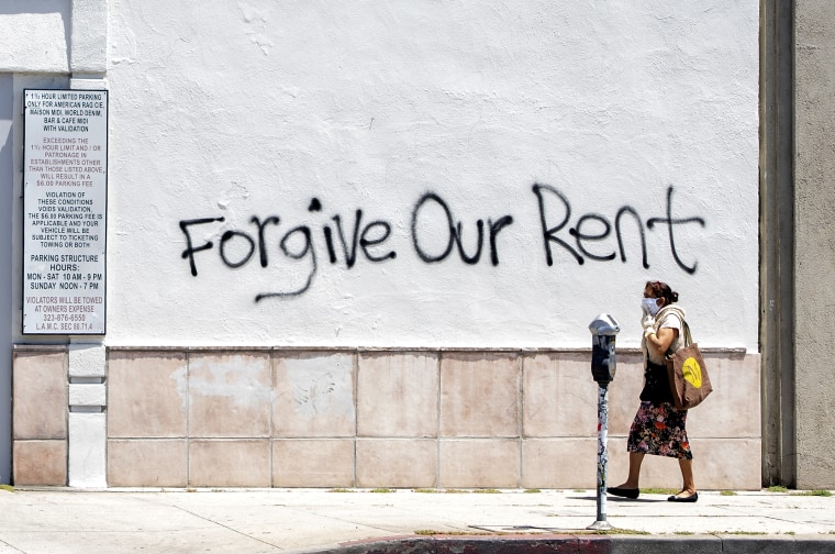 IMAGE: Rent forgiveness graffiti