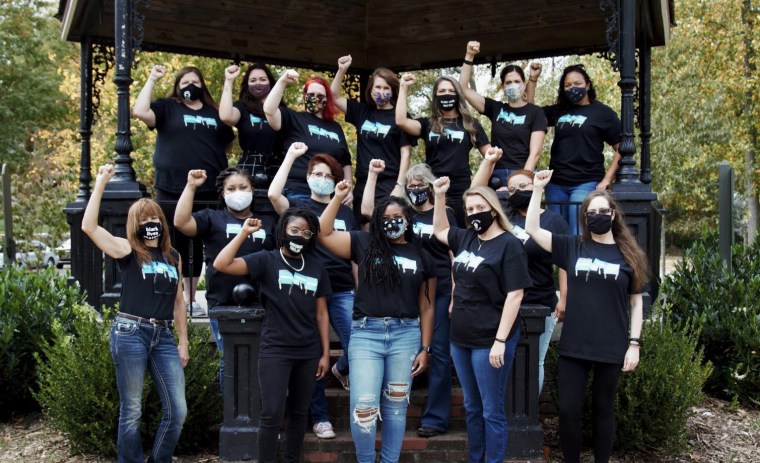 Members of "Therapists for Protester Wellness" in Louisville, Ky.