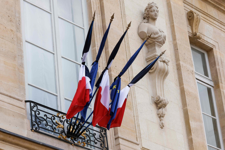 Image: French flags at half-staff