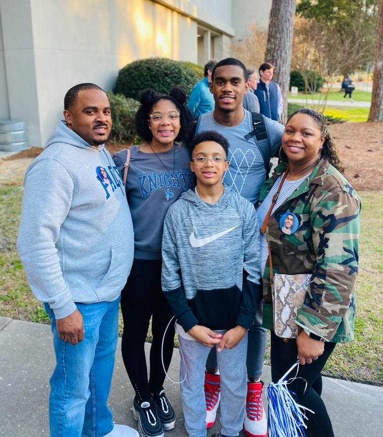 Andrea Middleton, right, with her family in Atlanta, Georgia.