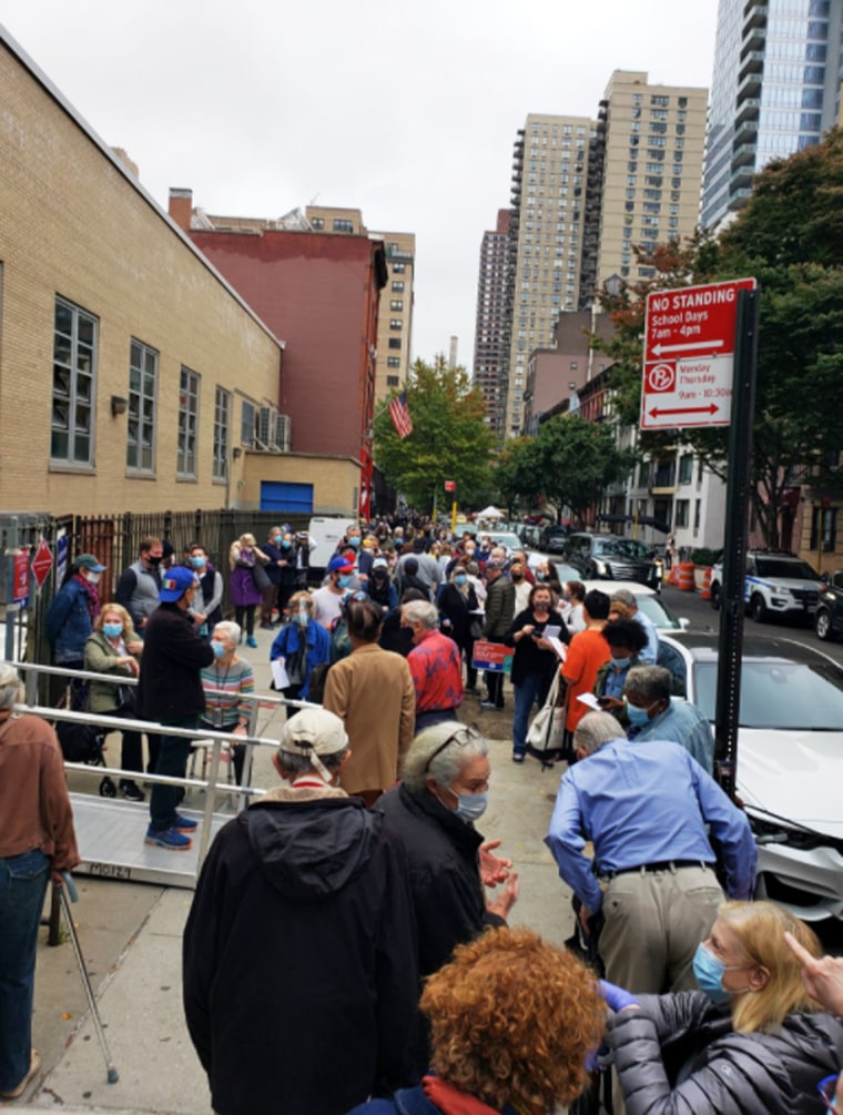 Image: New York early voting lines