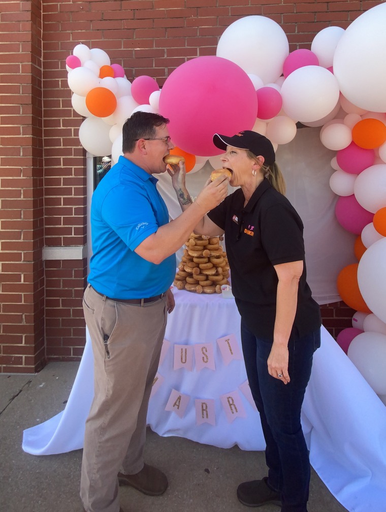 This Dunkin' general manager found love at her store's drive-thru.