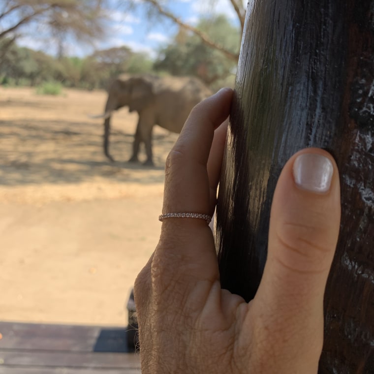 wearing my PAVOI ring while touring with Chiawa Safaris in Lower Zambezi National Park