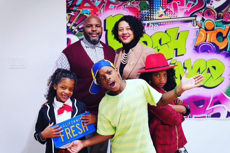 Franks family on TODAY dressed as "The Fresh Prince of Bel-Air"