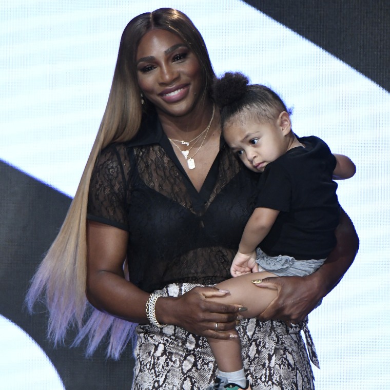 Serena Williams shares 'rare sighting' of her father as he plays with  granddaughter Olympia