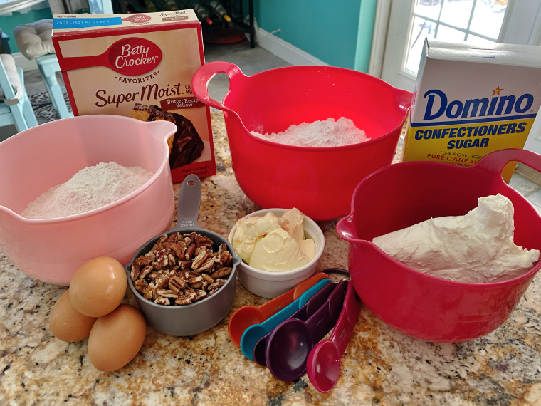 The ingredients for "Gory Cake" include margarine and a box of powdered sugar.