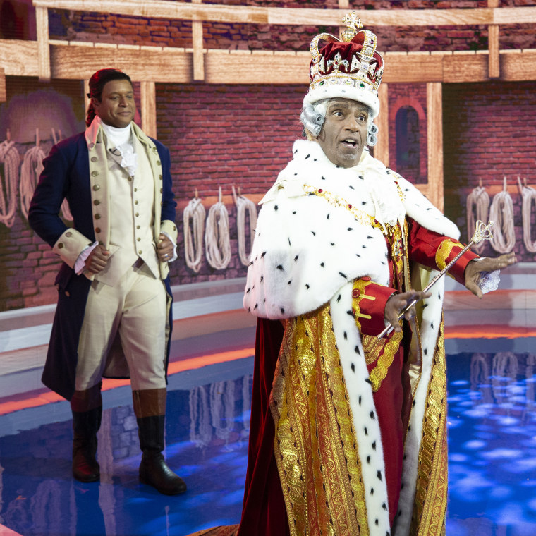 TODAY Show Halloween 2020: Craig Melvin and Al Roker dressed as Alexander Hamilton and King George from Broadway's "Hamilton."