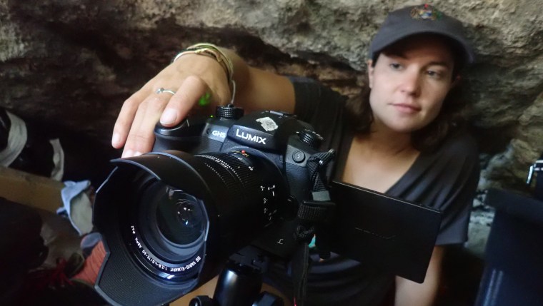 Pippa Ehrlich readies a camera.