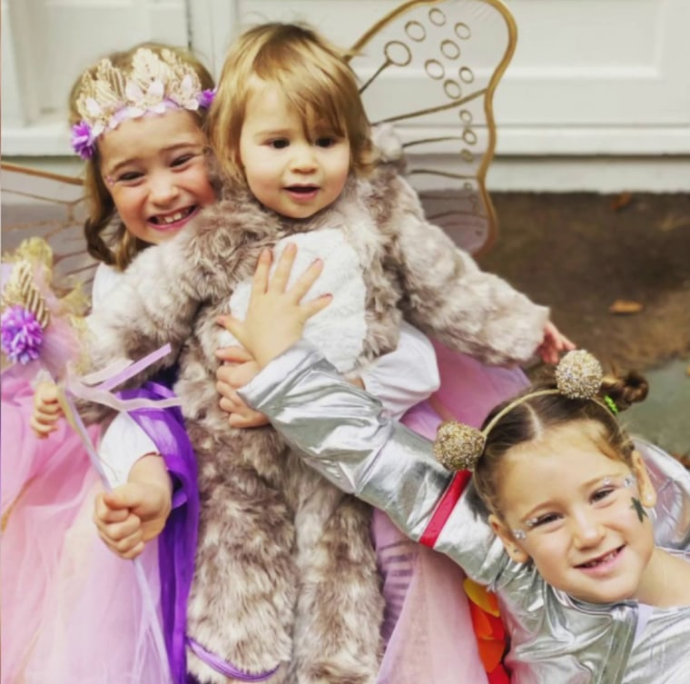 Jenna said her kids, Mila, Poppy and Hal, had a Halloween "a dry run" before the real festivities on Saturday.