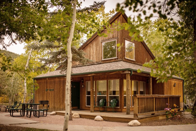 A cabin at Creekside Chalets in Salida, Colo.