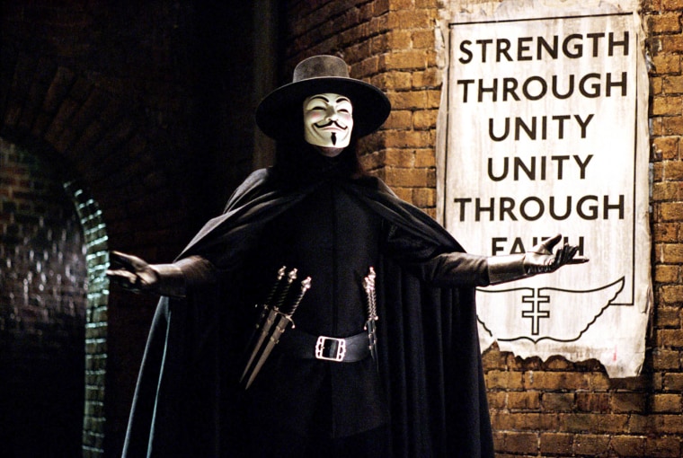 Hugo Weaving como V de Vendetta.