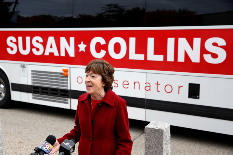 Image: Senator Susan Collins attends a campaign event in Kittery